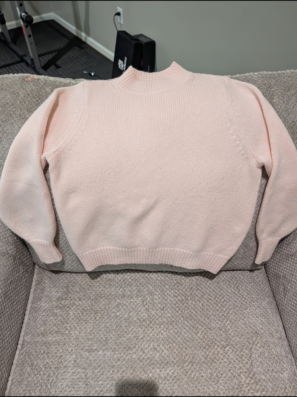 Ann Taylor Blush Pink Mock Neck Sweater